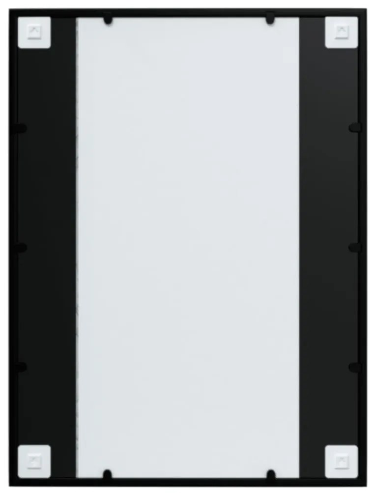 2 db fekete fém fali tükör 80x60 cm