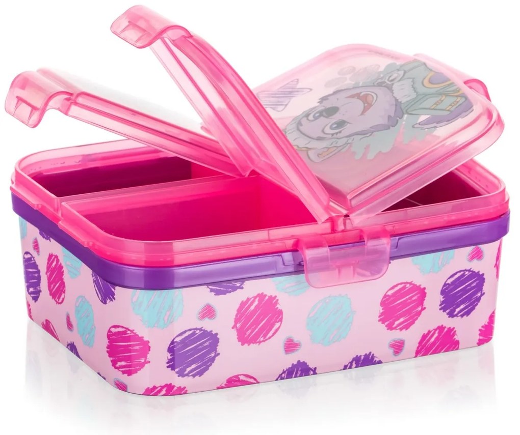 Vetro-plus Box snackdoboz, osztott PATROLA Girl17,5 x 13 cm