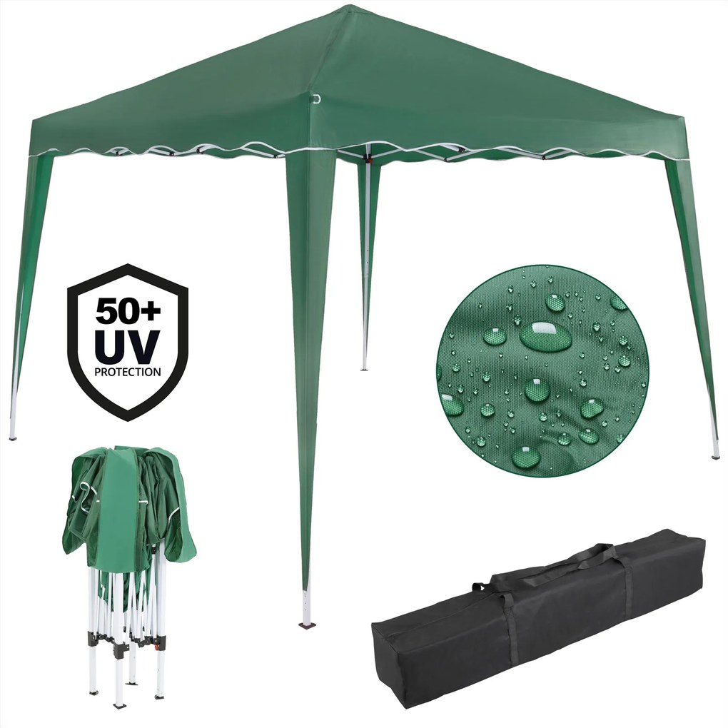 Deuba Kerti pavilon Capri 3x3 m - 2 oldalfal - zöld