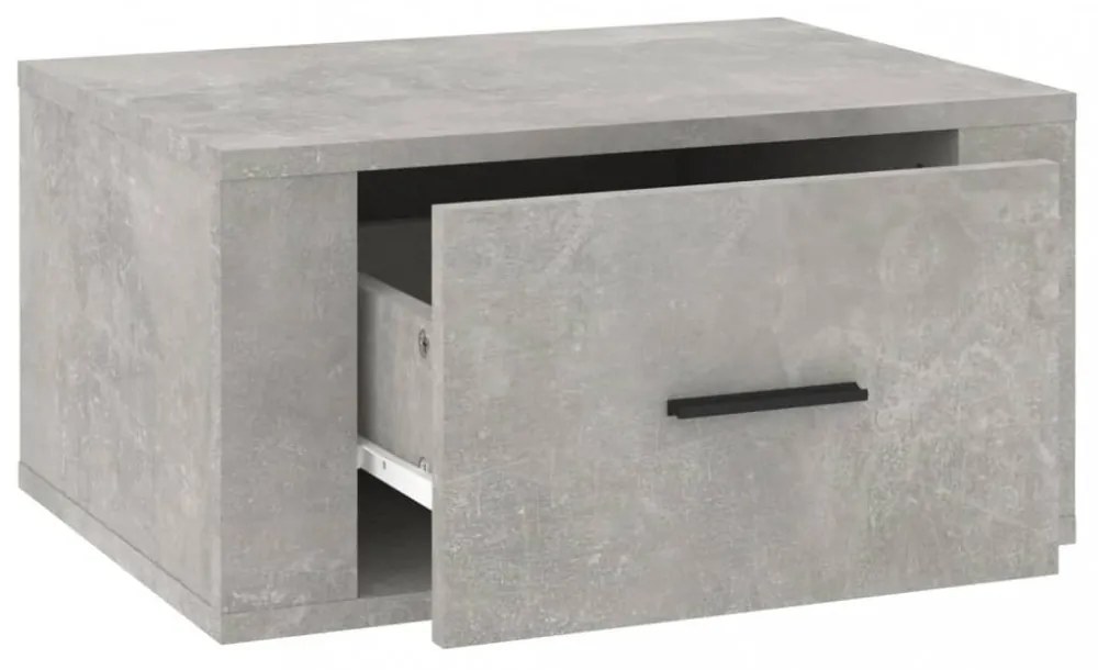 2 db betonszürke falra szerelhető éjjeliszekrény 50x36x25 cm