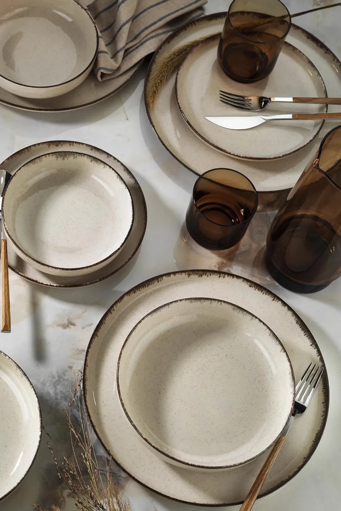 16 részes porcelán étkészlet fahéj