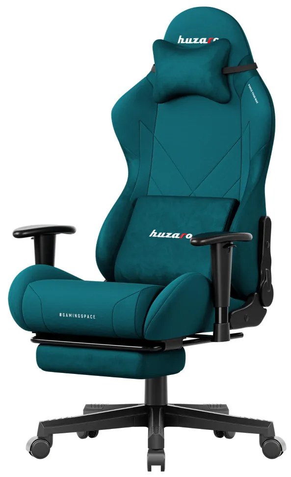 Gamer szék, Force lábtartóval Teal