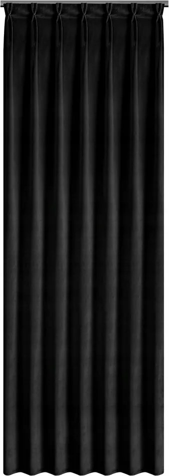 Készfüggöny 80X270 fekete bársony sima Flex rendszer