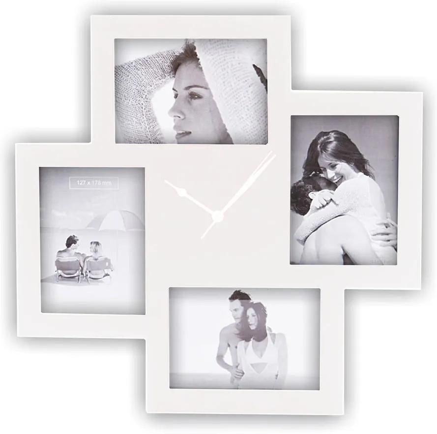 Collage fehér falióra képkerettel - Tomasucci