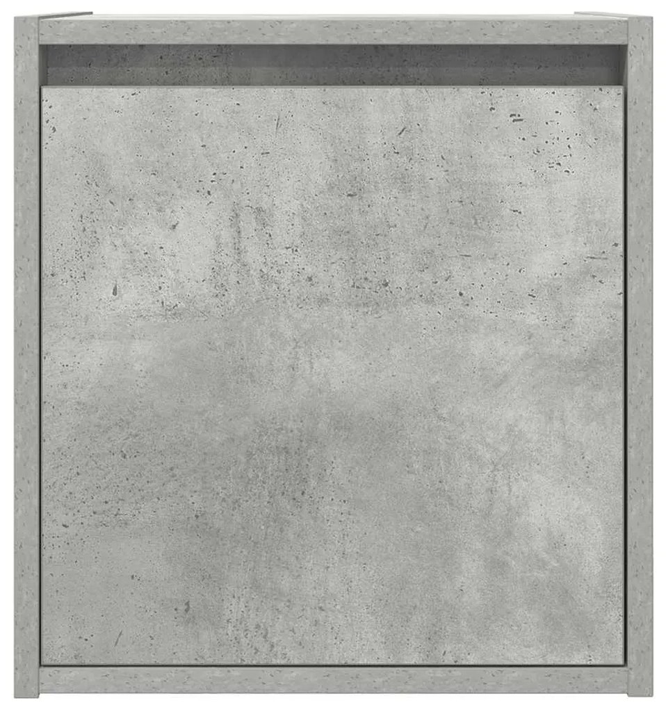 2 db betonszürke falra szerelhető éjjeliszekrény 38x34x40 cm