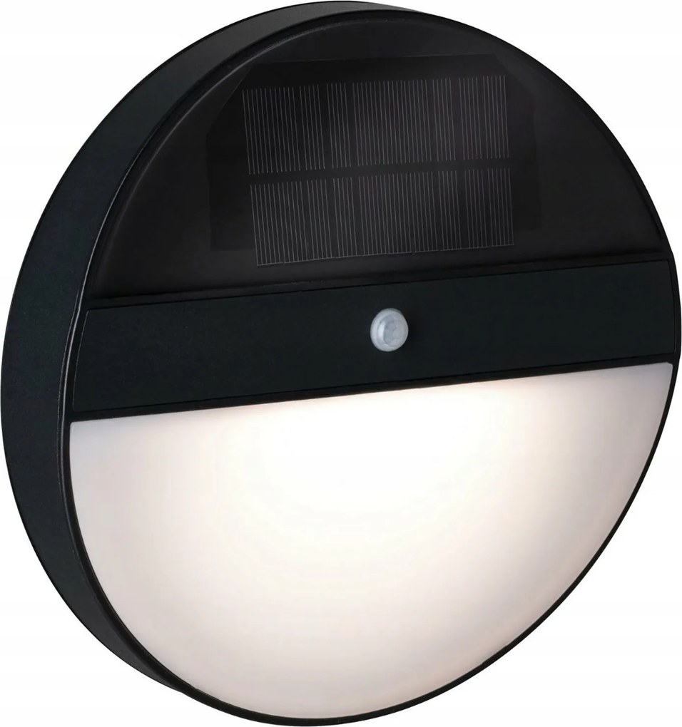 Paulmann kültéri napelemes fali lámpa Elois 3000K szenzorral, antracit