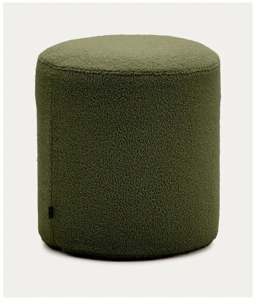 Zöld buklé puff Kaeli – Kave Home