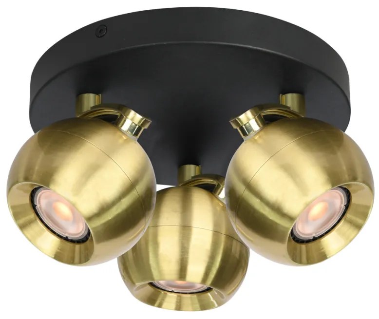 Mennyezeti Lámpa Fekete Lafin ITALUX-SPL-45379-3R-BK-GD