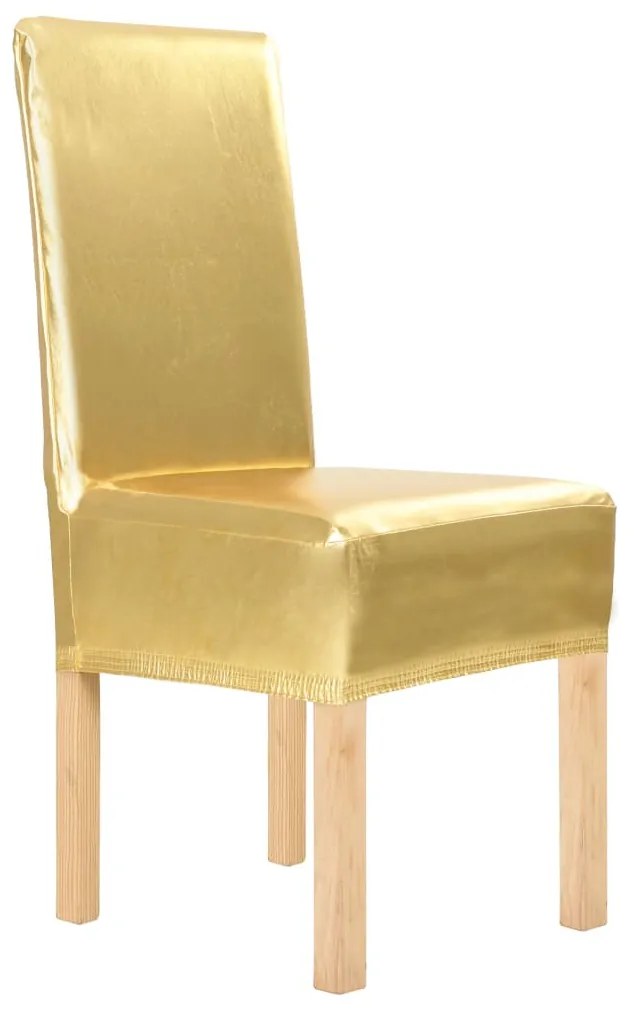 6 darab aranyszínű szabott sztreccs székszoknya