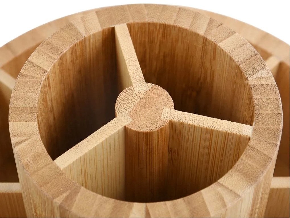 MSV Bambusz forgó kozmetikai tároló Isalys 20 x15,3 cm