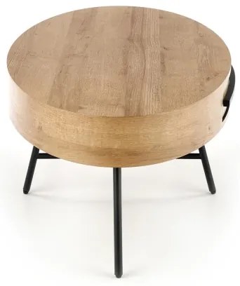 CAROLINA dohányzóasztal 41x120 cm arany tölgy/fekete