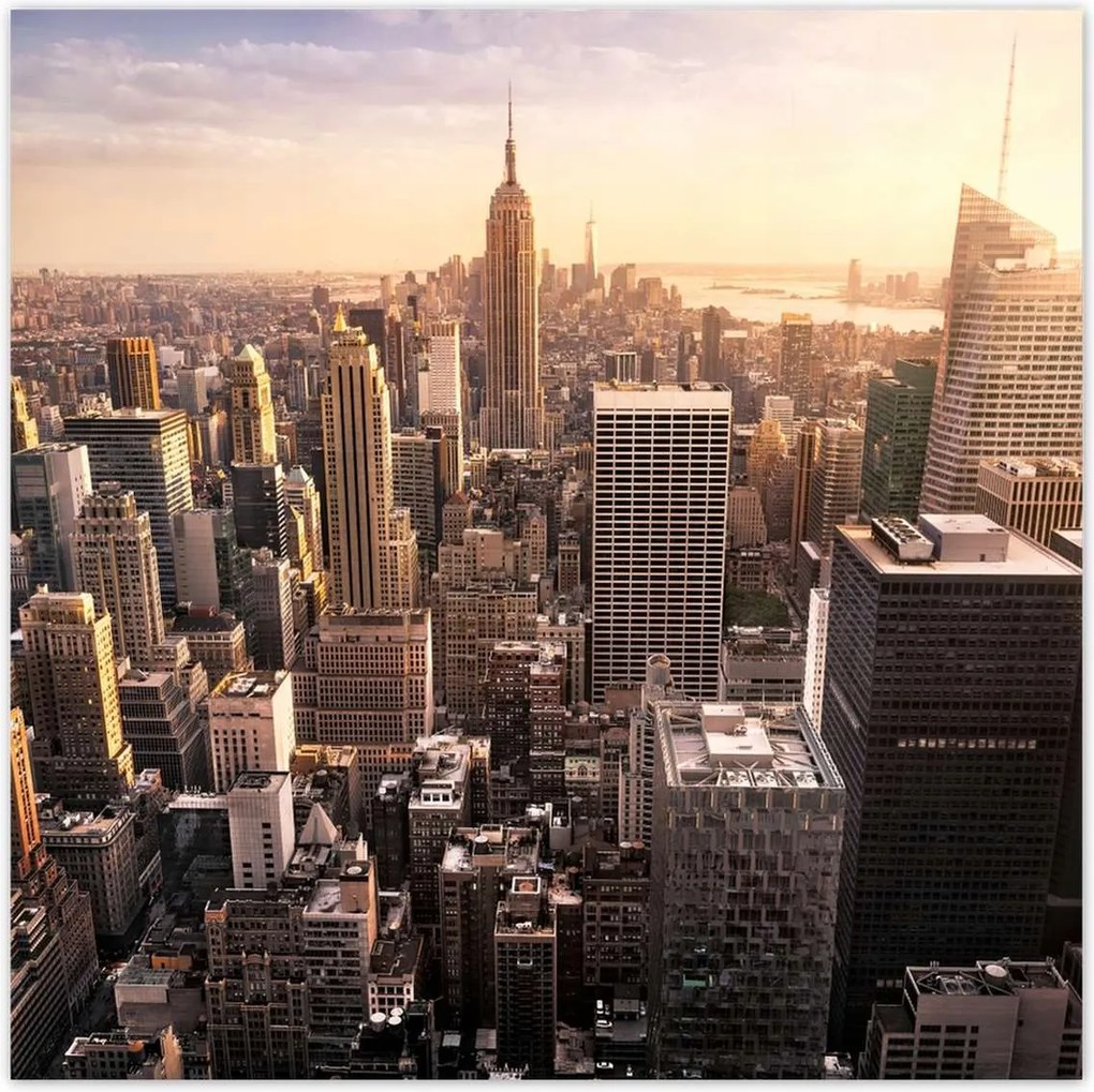 Poszterek 100x100 New York felülnézet