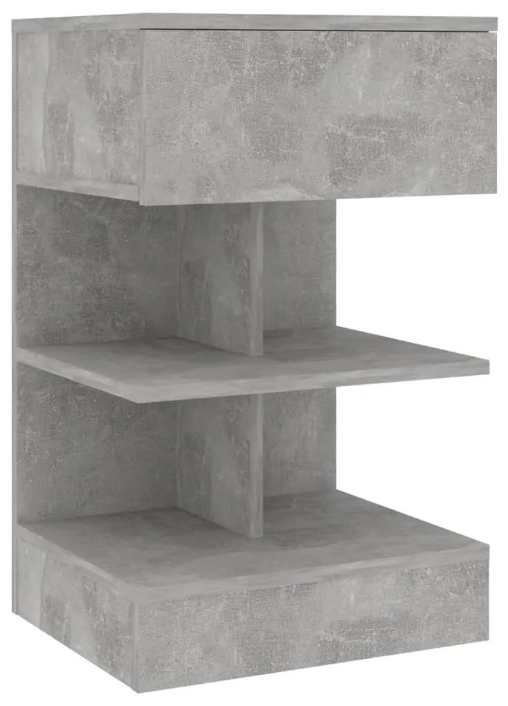 2 db betonszürke éjjeliszekrény 40 x 35 x 65 cm