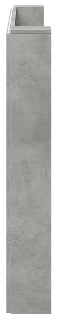 Fejtámla polcokkal Beton Szürke 200 x 16,5 x 103,5 cm Faanyag