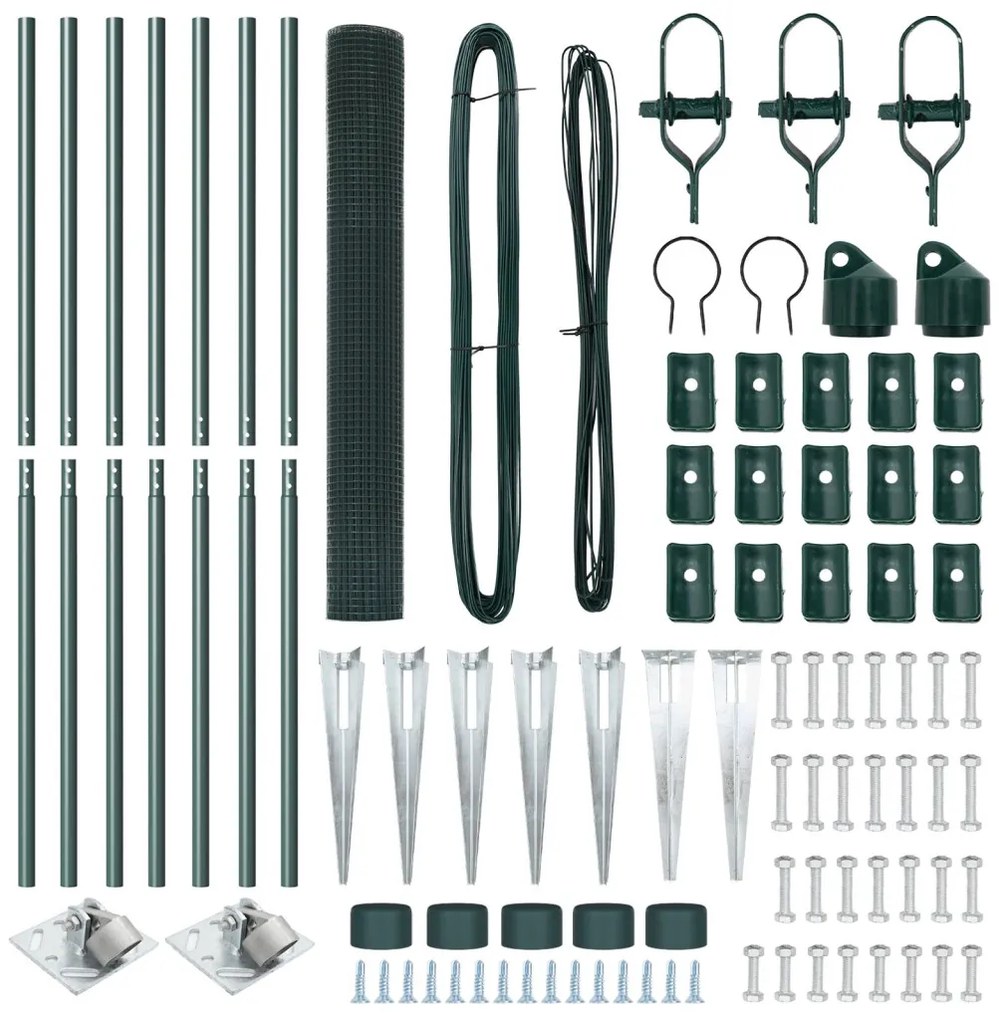 Hegesztett Drótkerítés 7 Tüskés Posta Zöld 1.4x10 m Acél