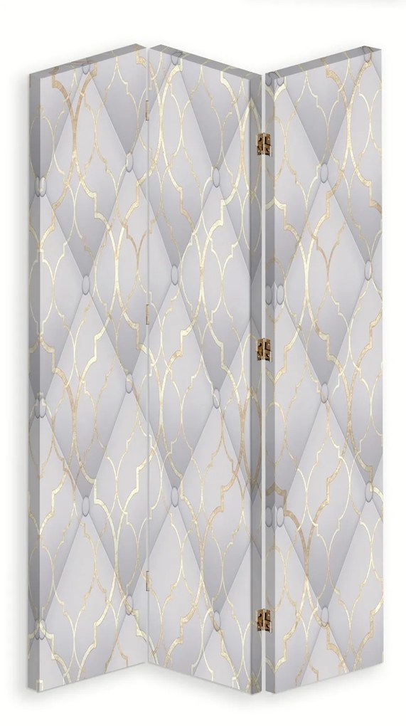 Gario Paraván Marokkói lóhere szürke színben Méret: 145 x 170 cm, Kivitelezés: Klasszikus paraván