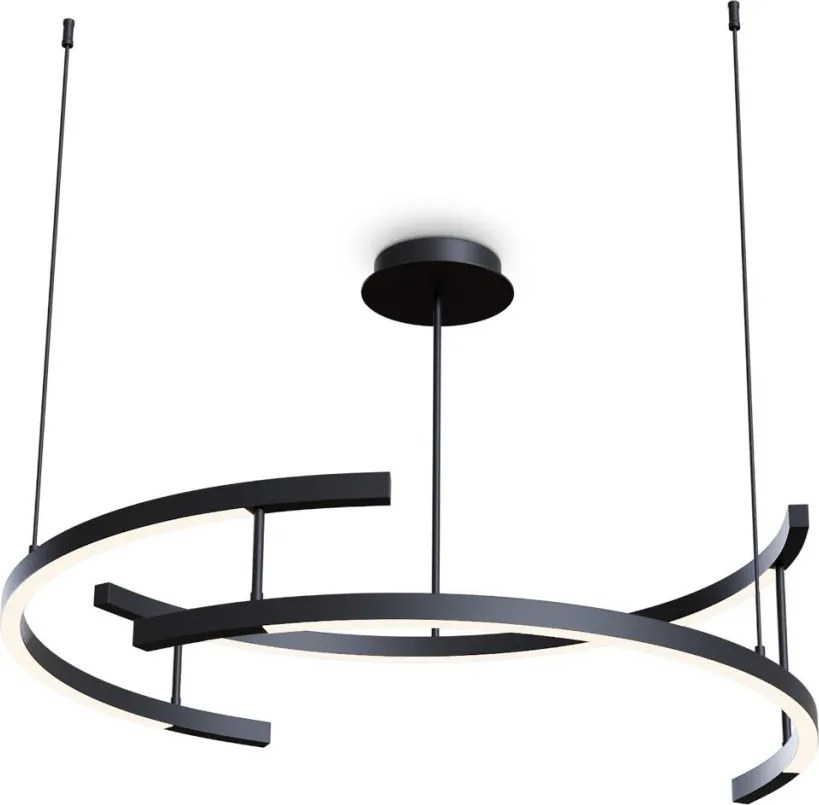 MAYTONI MOD054PL-L52B3K LINE Modern Led Függesztett Lámpa Fekete LED IP20