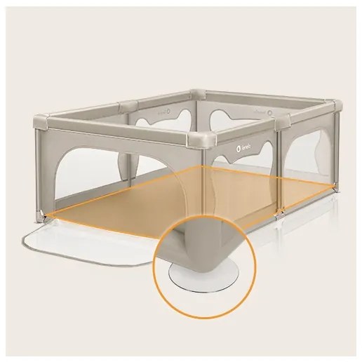 Lionelo - WILLOW játszókarám bézs