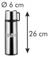 Tescoma CONSTANT termosz palack pohárral, 0,5 l, rozsdamentes acél