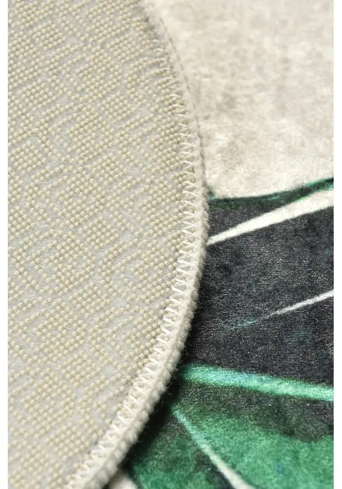 Zöld-bézs fürdőszobai kilépő szett 2 db-os 60x100 cm Floret – Foutastic