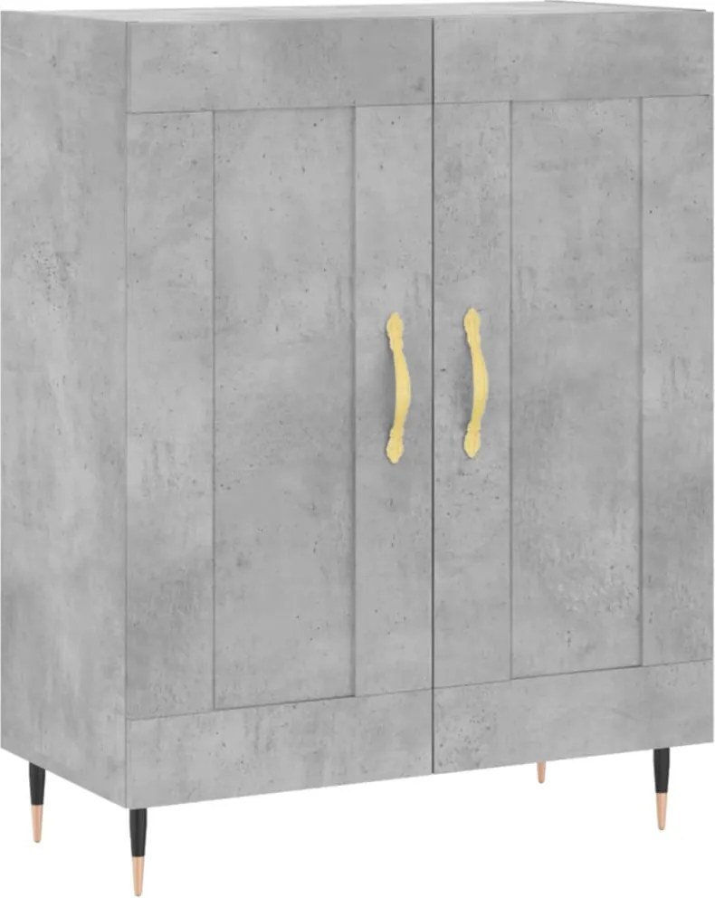 vidaXL betonszürke szerelt fa tálalószekrény 69,5 x 34 x 90 cm