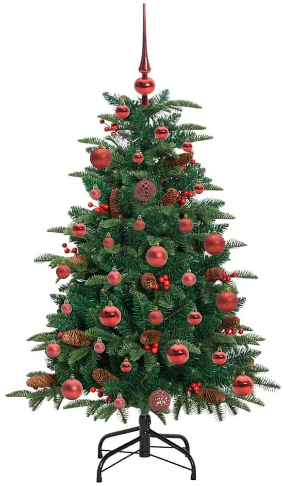 Mű karácsonyfa 150 LED-del Zöld 120 cm PVC és Fém és Műanyag