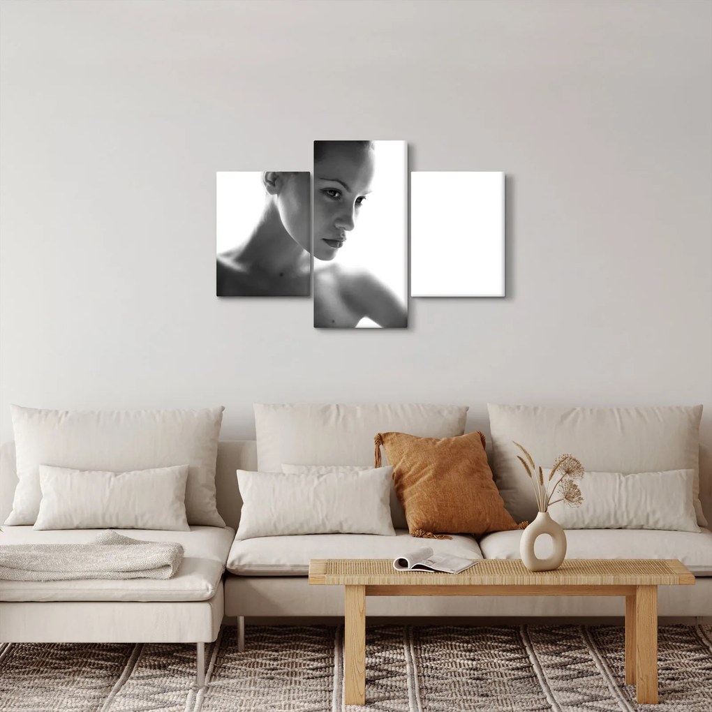 Kép - fekete-fehér portré egy nőről (90x60 cm)