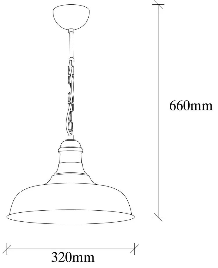 Aranyszínű függőlámpa fém búrával ø 32 cm Berceste – Opviq lights