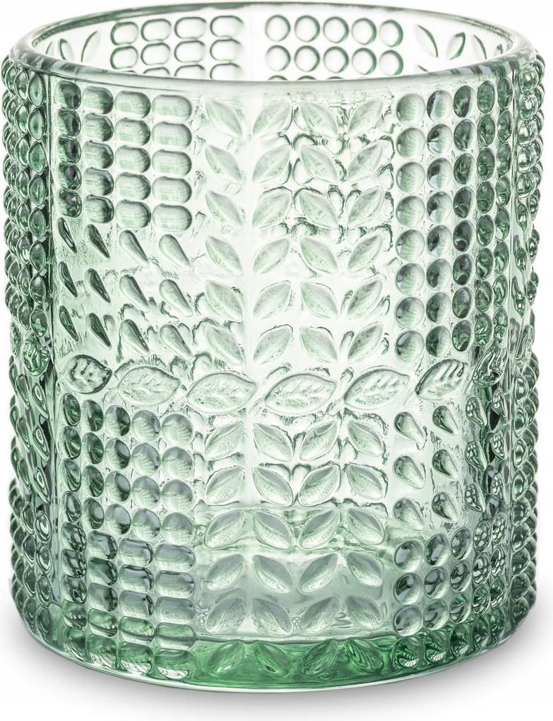 Üveg Gyertyatartó Zöld Tealight Gyertyához