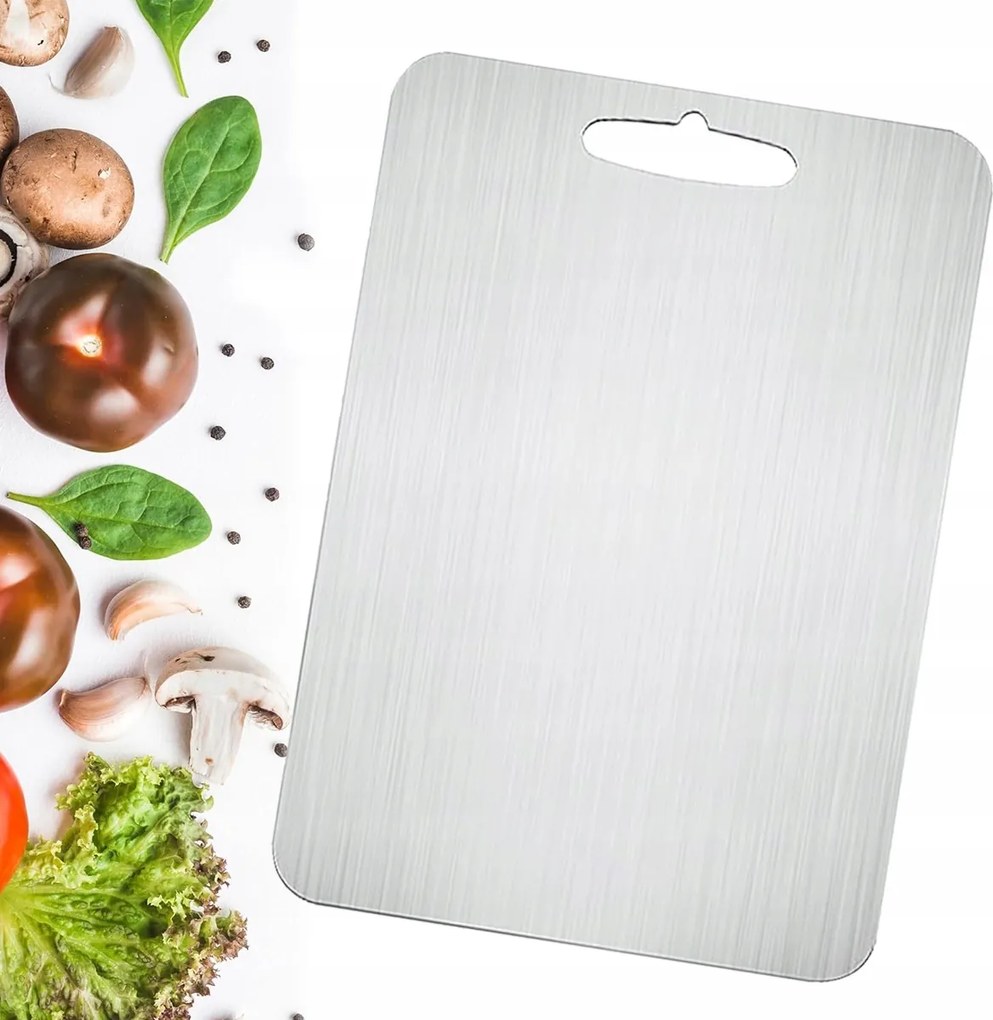 Vágódeszka Rozsdamentes Acélból, Robusztus, Egészséges 34*23CM