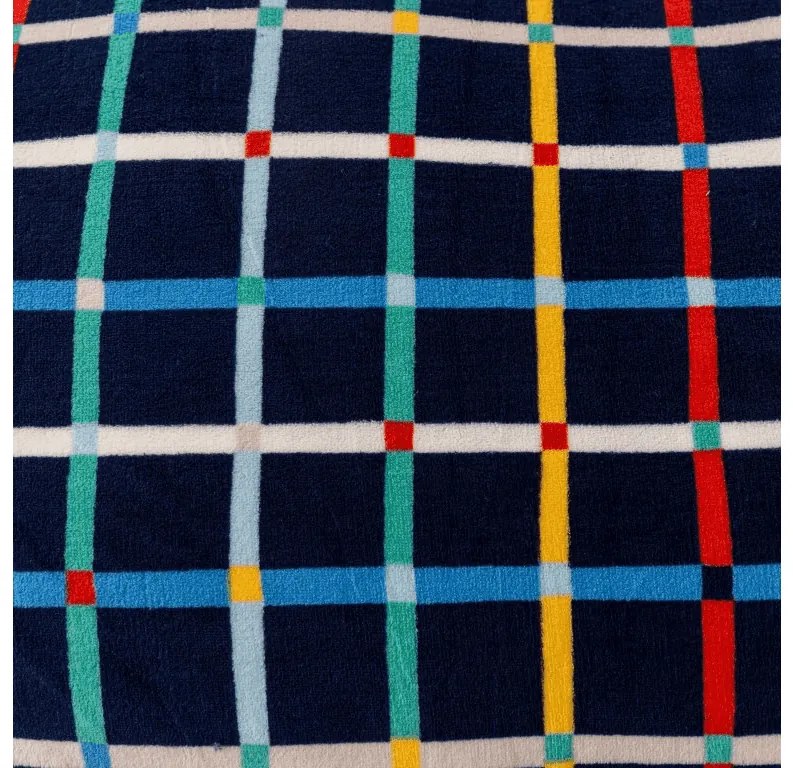 Mikroplüss ágyneműhuzat GRID sötétkék Ágyneműhuzat mérete: 2 db 70 x 90 cm | 200 x 220 cm