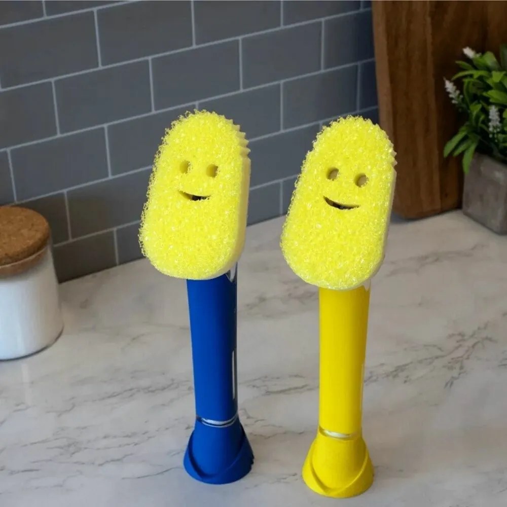 Scrub Daddy Dish Daddy mosogatószivacs, fogantyúval és mosogatószer-adagolóval