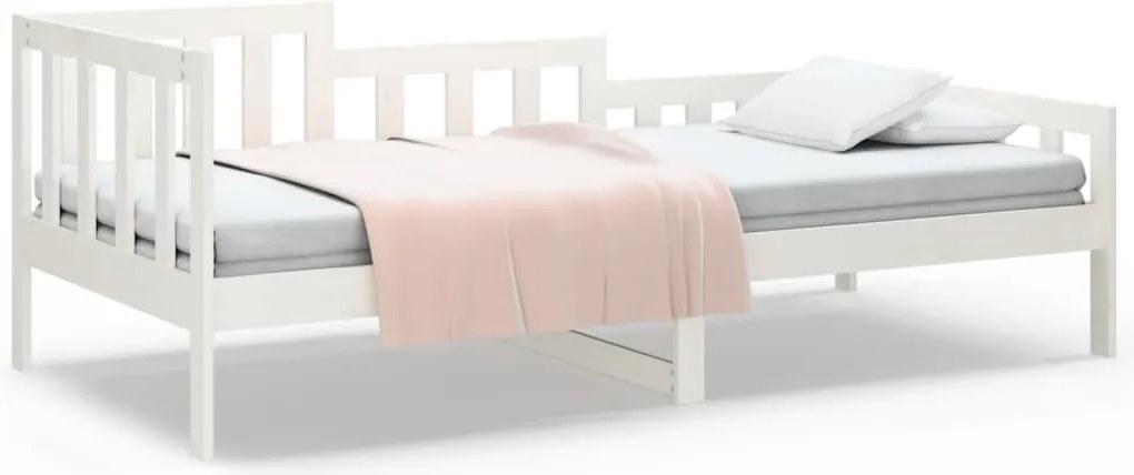 vidaXL fehér tömör fenyőfa kanapéágy matrac nélkül 80 x 200 cm