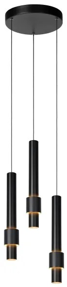 Lucide 24402/15/30 - LED Dimmelhető csillár zsinóron MARGARY 3xLED/4W/230V fekete