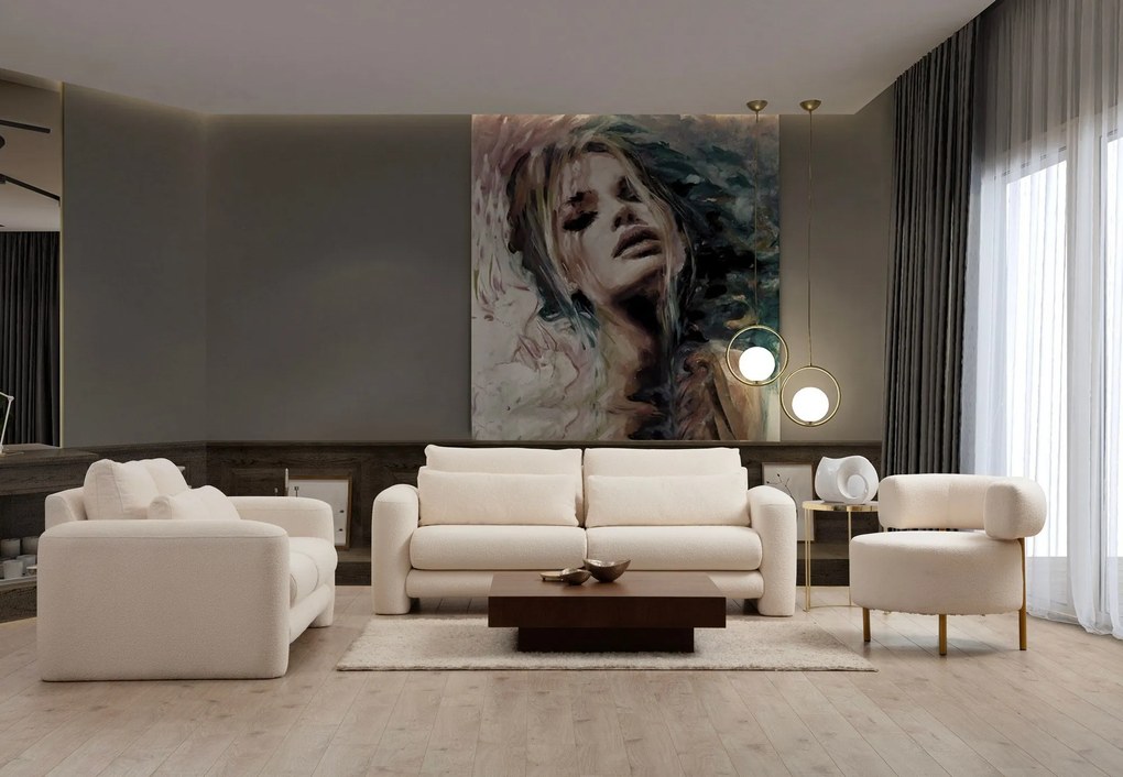 3 személyes kanapé Lily Krém - 3