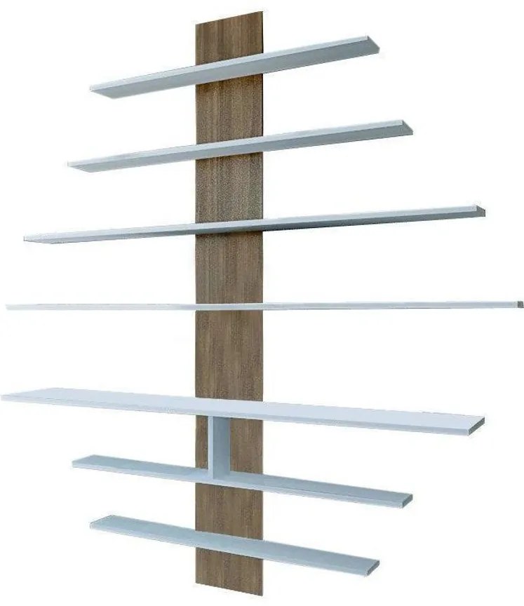TV szekrény Zebra - White, Walnut