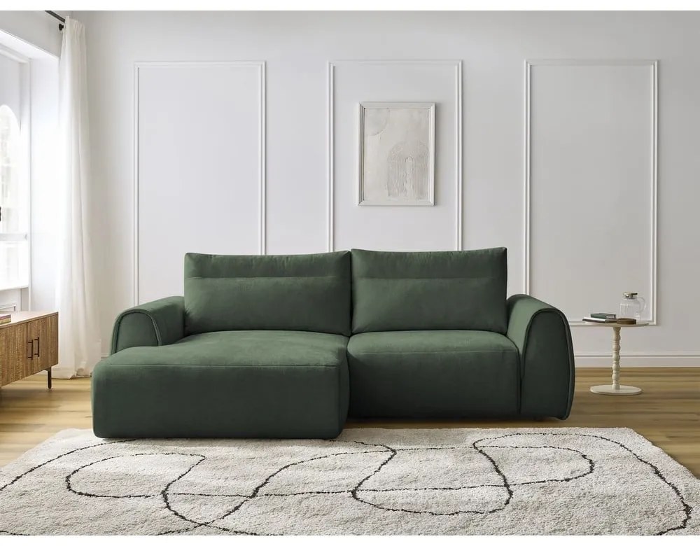 Sötétzöld sarokkanapé Aden – Bobochic Paris