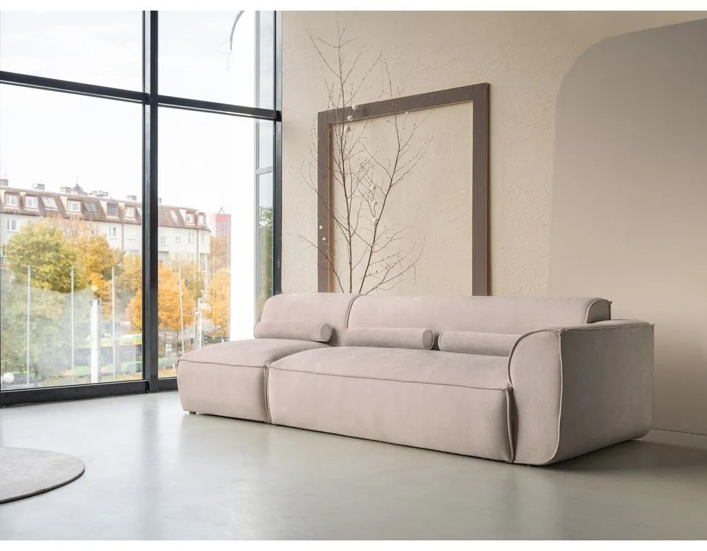 Bézs moduláris heverő (jobb oldali) Flex Felix – Miuform