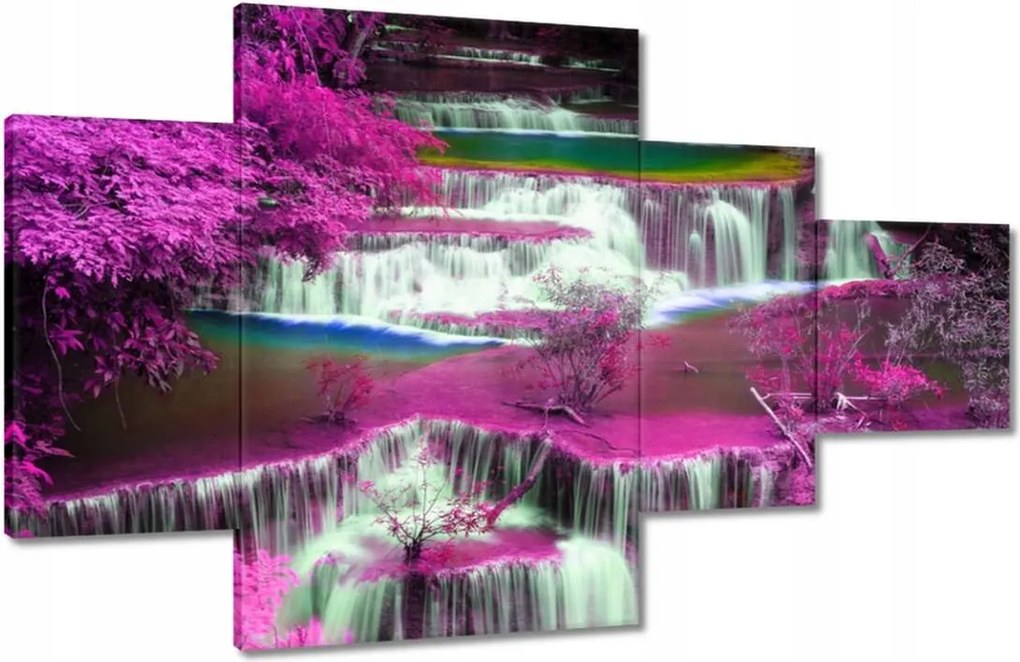 Vászonkép 130x80 Lila vízesés