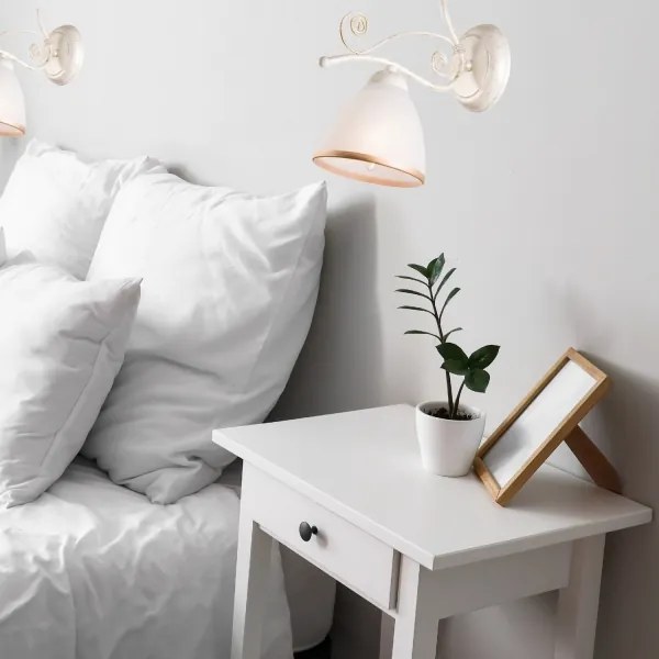 Fali lámpa RETRO II 1xE27/60W/230V fehér patina