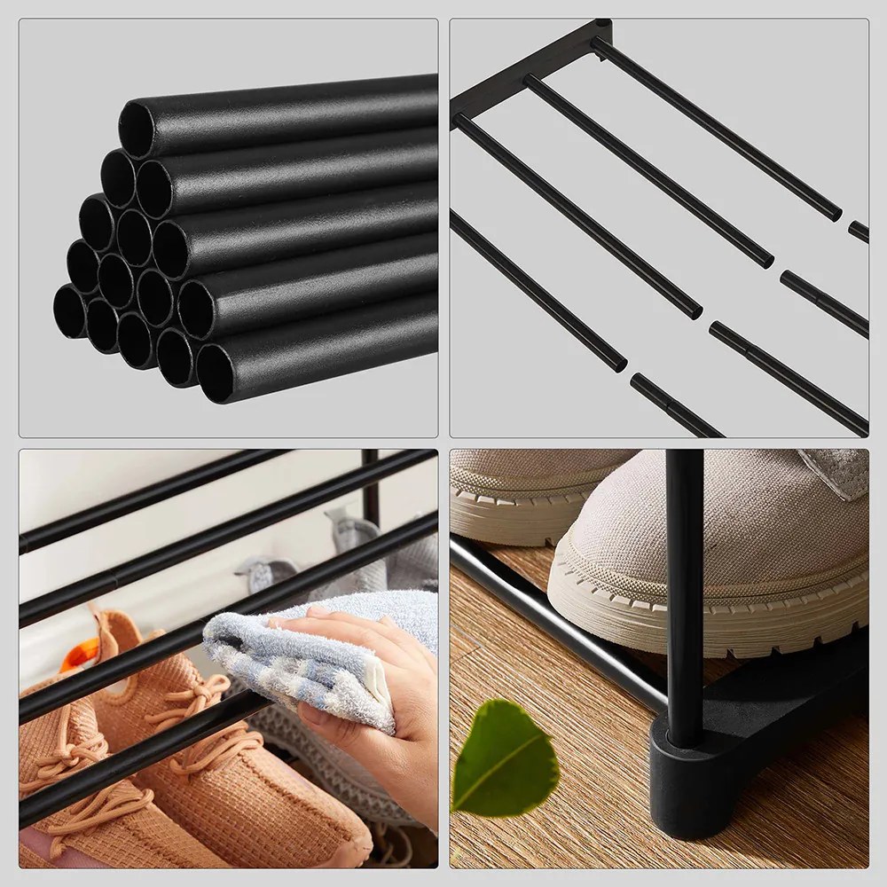 3 szintes fém cipőtartó 92x30x55cm