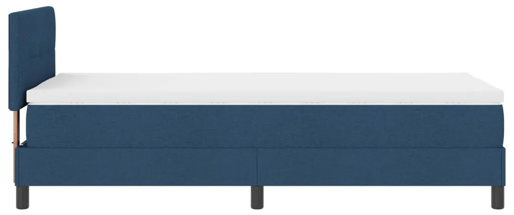 vidaXL Boxspring Ágy Matrac Kék 90x200 cm Szövet