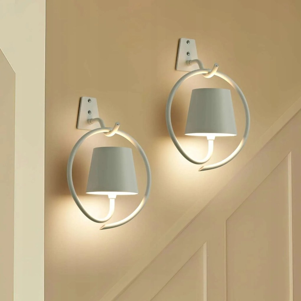 Akkumulátoros vezeték nélküli Led fali lámpa 3 szín IP54 2db