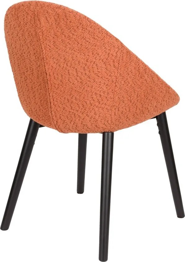 Narancssárga kárpitozott étkezőfotel Fenna – Dutchbone