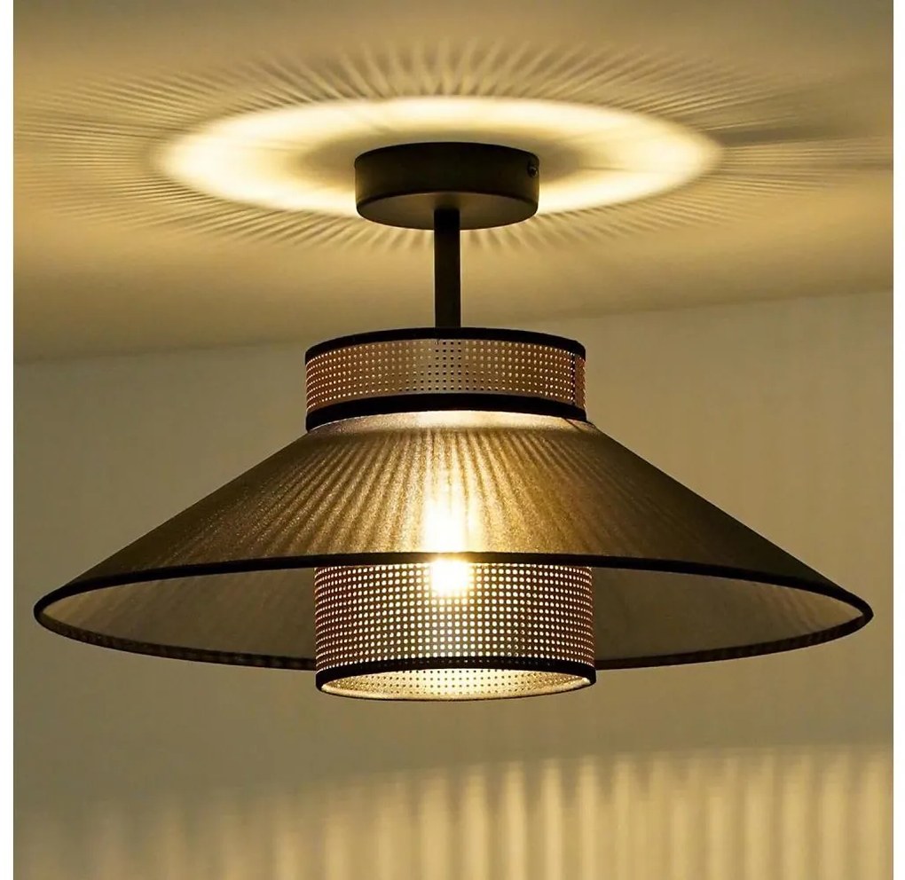 Duolla - Felületre szerelhető csillár RIO SHINY 1xE27/15W/230V átm. 45 cm fekete/réz