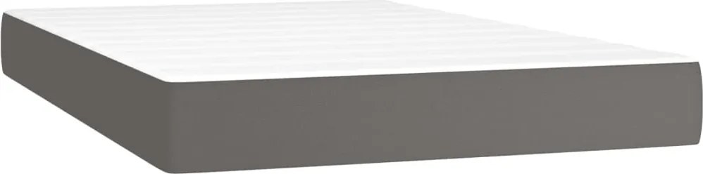 vidaXL szürke műbőr zsebrugós ágymatrac közepes keménységű 120x200x20 cm