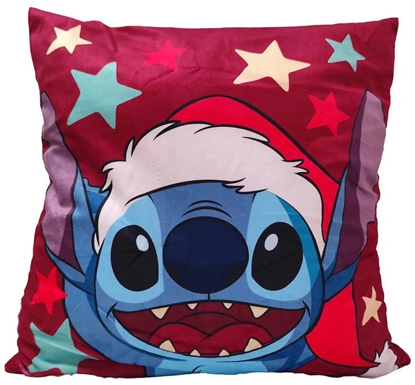Disney Lilo és Stitch, A csillagkutya Star Karácsony párnahuzat 40x40 cm Velúr