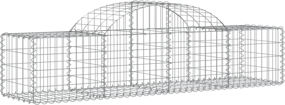 vidaXL íves horganyzott vas gabion kosár 200x50x40/60 cm