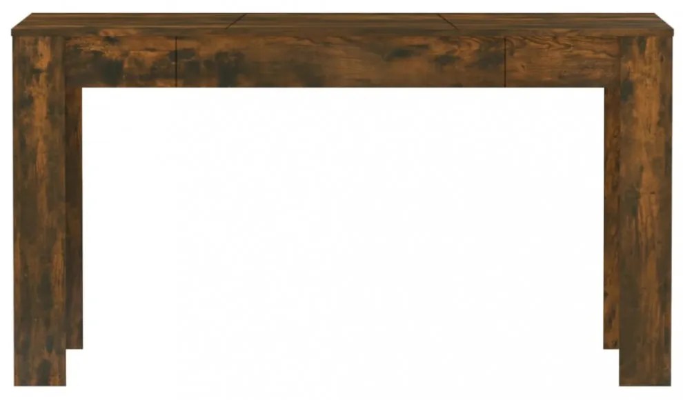füstös tölgy színű szerelt fa étkezőasztal 140 x 74,5 x 76 cm