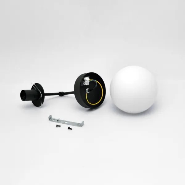 Fali lámpa MOON 1xE27/15W/230V fekete